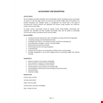 Accountant Job Description example document template