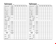 Printable Yahtzee Score Sheets Track Your Scores Efficiently In Total 