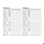 Printable Yahtzee Score Sheets - Track Your Scores Efficiently in Total 6 Rounds example document template