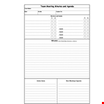 Effective Meeting Agenda Template for Productive Minutes | Guest-friendly example document template 