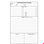 Effective Meeting Agenda Template for Productive Minutes | Guest-friendly example document template