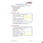 Project Management Database: Streamline Your ITD Projects and Proposals example document template 