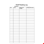Track Your Reading with Our Customizable Reading Log Template example document template