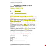 General Joint Power Of Attorney Form example document template