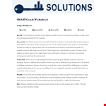 Create Measurable Goals with Our Smart Goals Template - Download Now example document template