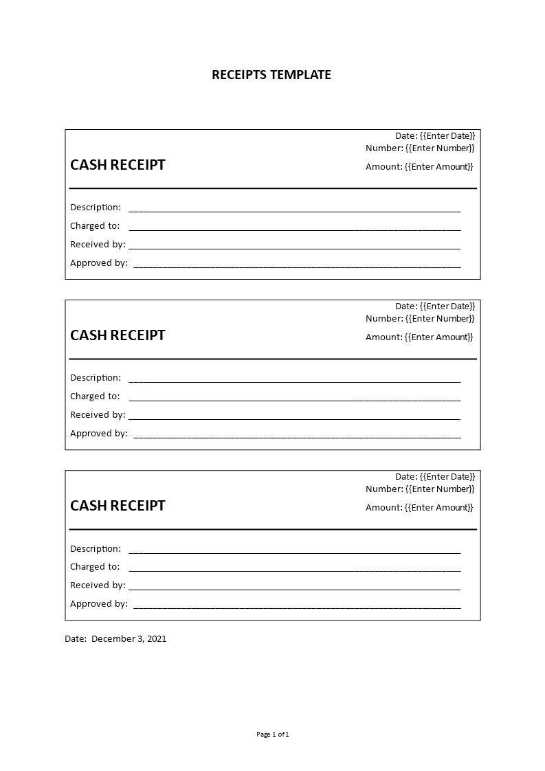 receipt template