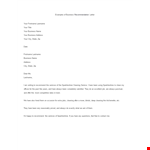 Recommendation Business Letter Example | Professional Cleaning Services | SparkleShine example document template 