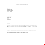 Recommendation Business Letter Example | Professional Cleaning Services | SparkleShine example document template