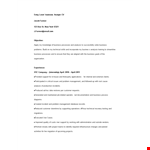 Entry Level cv Template example document template