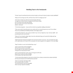 Wedding Toast example document template