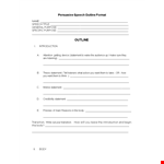 Informative Speech Outline Form example document template