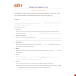 Individual Loan Agreement Form - Borrower | Microfinance Services | Free Download example document template
