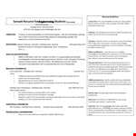 College Student Resume Format Pdf example document template