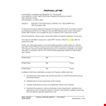 Free Business Proposal Letter example document template