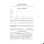 Monthly Payment Agreement Template for Easy Payments example document template