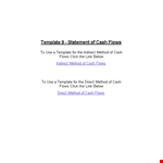Cash Flow Statement Methods Template example document template