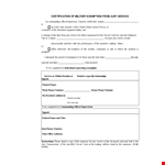 Jury Duty Excuse Letter Template for Service as a Jury Duty Member - Specify Your Number example document template