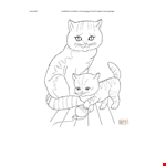 Cat and Kitten Coloring Pages - Fun Mother Kitten Coloring Sheets example document template