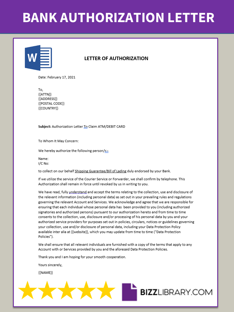 letter of authorization template