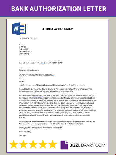Letter of authorization