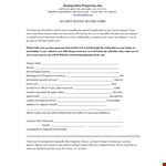 Security Deposit Return Letter - Request Your Deposit Refund Easily example document template 