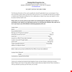 Security Deposit Return Letter - Request Your Deposit Refund Easily example document template