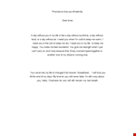 Promise Letter To Boyfriend example document template 