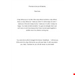 Promise Letter To Boyfriend example document template