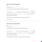 Meeting Appointment Reminder Letter Sample example document template