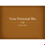 Personal Bio example document template