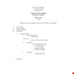 Festival Committee Agenda Example example document template