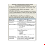 Programme Article Amendment - Ensure Contract Compliance example document template