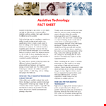 Create Effective Fact Sheets Using Our Template - People & Technology | Assistive example document template