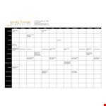 Weekly Marketing example document template