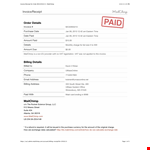 Order Invoice - Generate Professional Invoices and Receipts for Efficient Billing | Mailchimp example document template