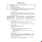 Elementary Lesson Plan Outline example document template