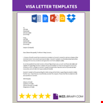 Visa Letter Sample example document template