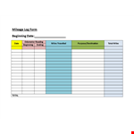 Track Your Business Miles with Our Mileage Log Template - Beginning Recording Today! example document template