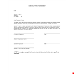 Service Agreement Letter Template example document template