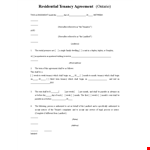 Private Tenant Lease Agreement Template example document template