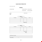 Blank Invoice Template example document template