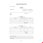 Blank Invoice Template example document template 