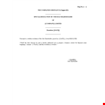 Special Resolution Sole Shareholder to prepare a business review for financial years example document template