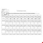 Bowling Score Sheet Template - Track Score, Frame, and Bowler example document template 