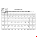 Bowling Score Sheet Template - Track Score, Frame, and Bowler example document template