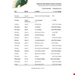 Create an Efficient Team Schedule for Saturday example document template 