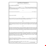 Create Your Estate Plan with Our Last Will and Testament Template - Protect Your Husband's Future example document template
