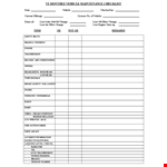 Vehicle Maintenance Log Template - Track and Organize Your Vehicle Maintenance example document template