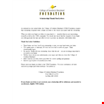 Thank You Letter for Scholarship - Expressing Gratitude to Donor example document template