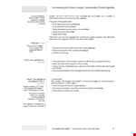 Community Event Agenda: Inviting People and Participants to Tackle Obesity example document template